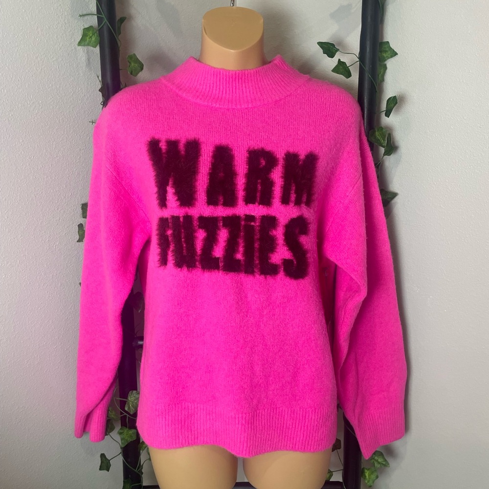Warm Fuzzies Very Soft Vibrant Pink Sweater NWT
